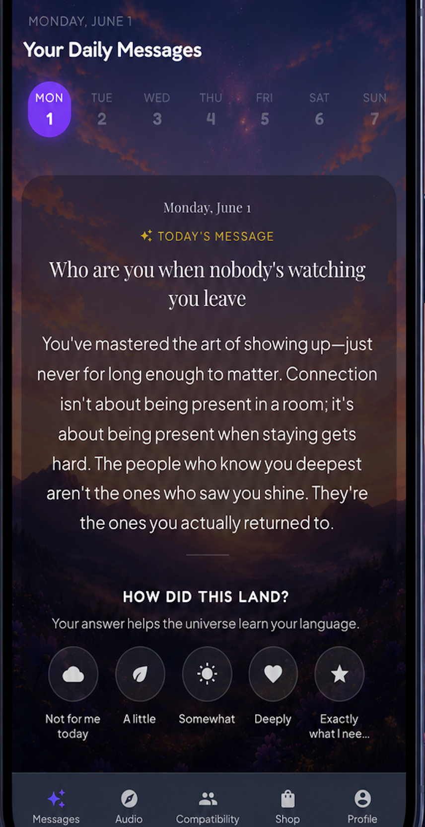 Messages from the Universe