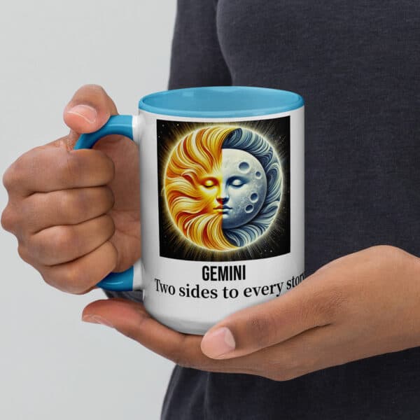 Gemini Two Sides to Every Story Mug with Color Inside - Image 4