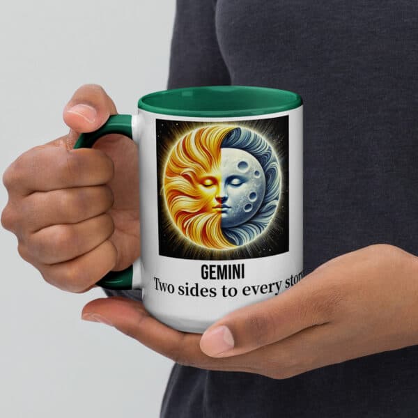 Gemini Two Sides to Every Story Mug with Color Inside - Image 3