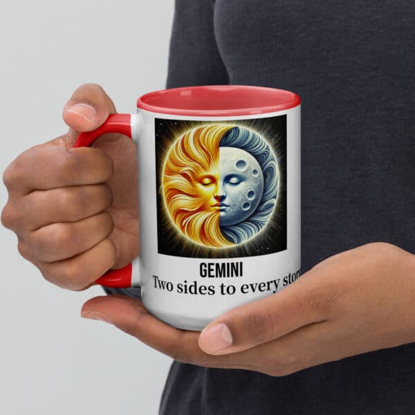 Gemini Two Sides to Every Story Mug with Color Inside - Image 2