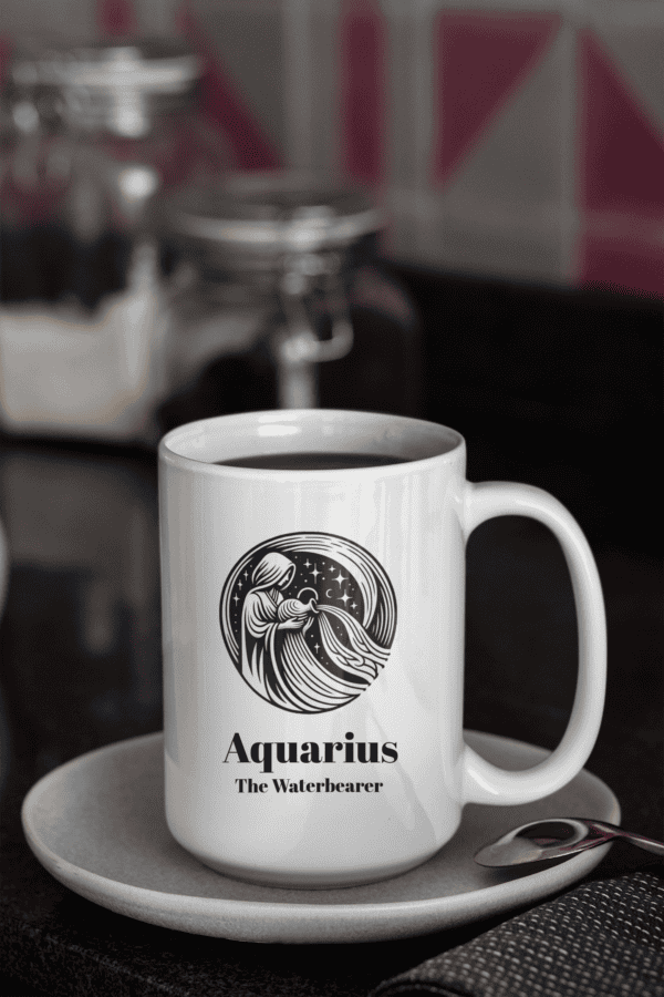 Aquarius Water Bearer Mug with Color Inside