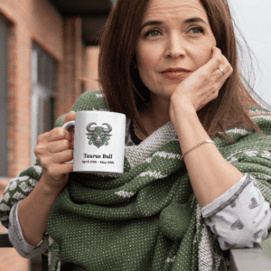 Taurus Green Bull Mug with Color Inside