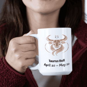 Taurus Gold Bull Mug with Color Inside
