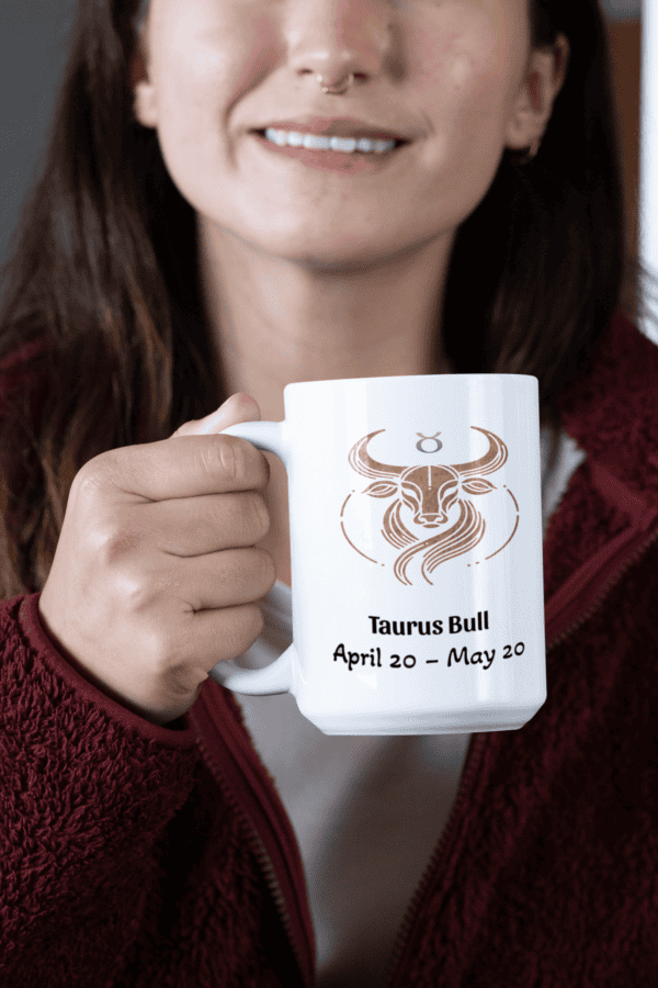 Taurus Gold Bull Mug with Color Inside