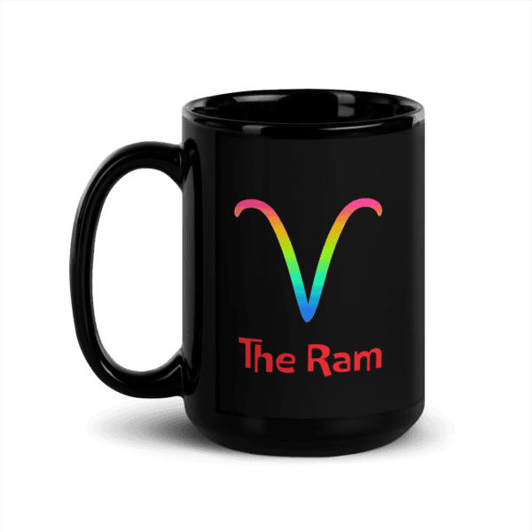 Aries Unstopple Black Glossy Mug