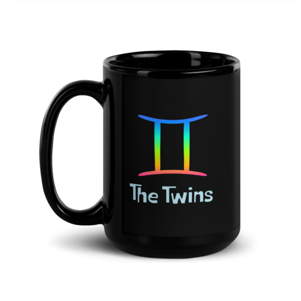 Gemini Black Glossy Mug