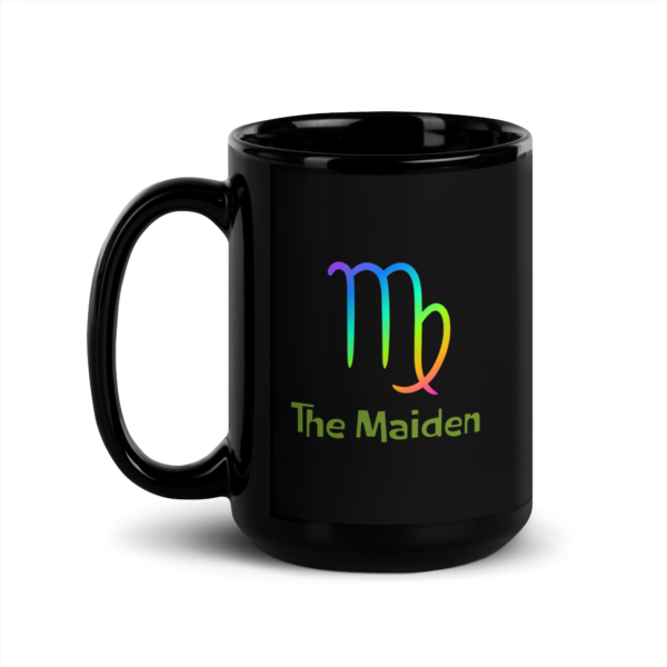 Virgo Purity Black Glossy Mug - Image 2