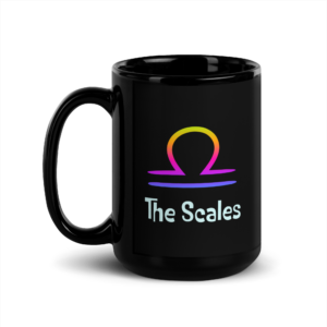 Libra Harmony Black Glossy Mug
