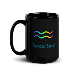 Aquarius The Water Bearer Black Glossy Mug