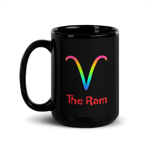 Aries Unstopple Black Glossy Mug - Image 4