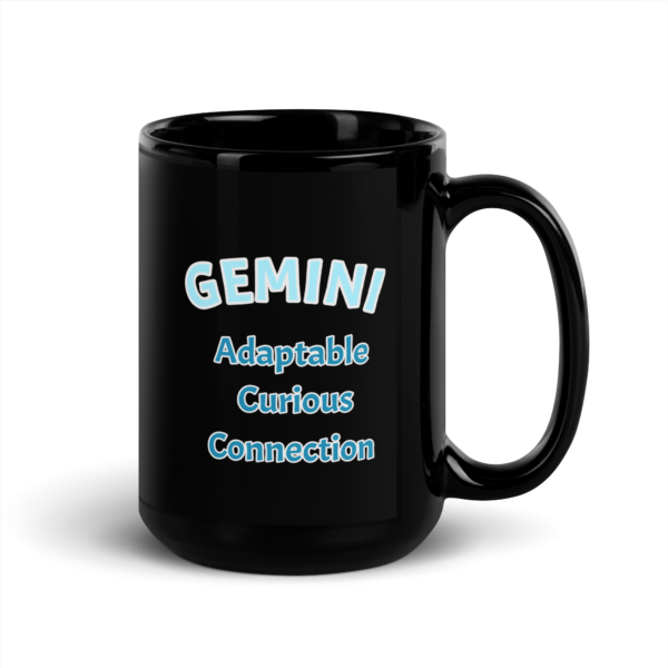 Gemini Black Glossy Mug - Image 2