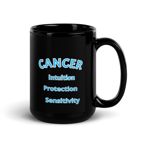 Cancer Intuition Black Glossy Mug - Image 2