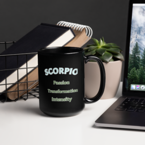 Scorpio Passion Black Glossy Mug