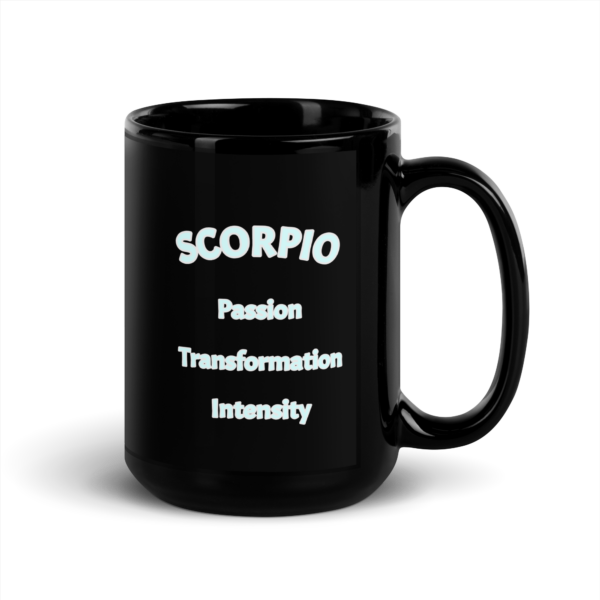 Scorpio Passion Black Glossy Mug - Image 2