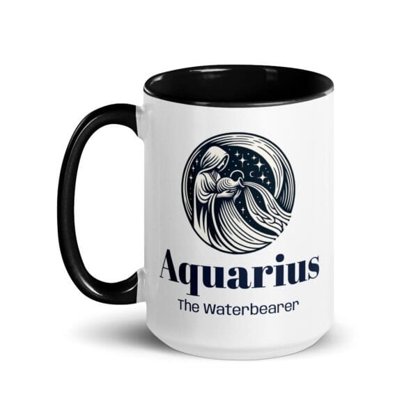 Aquarius Water Bearer Mug with Color Inside - Image 2