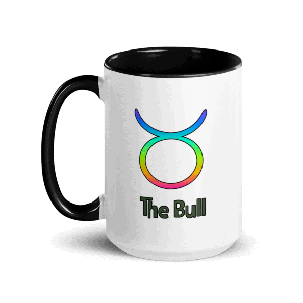 Taurus White Sun Sign Mug - Image 2