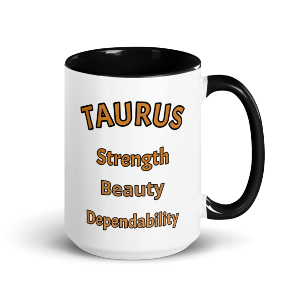 Taurus Gold Bull Mug with Color Inside - Image 6