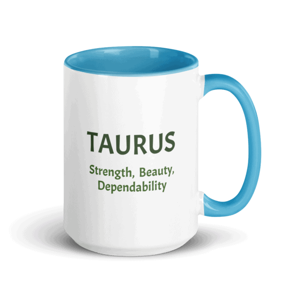 Taurus White Sun Sign Mug - Image 7
