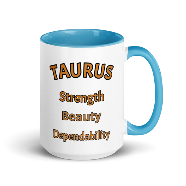 Taurus Gold Bull Mug with Color Inside - Image 9