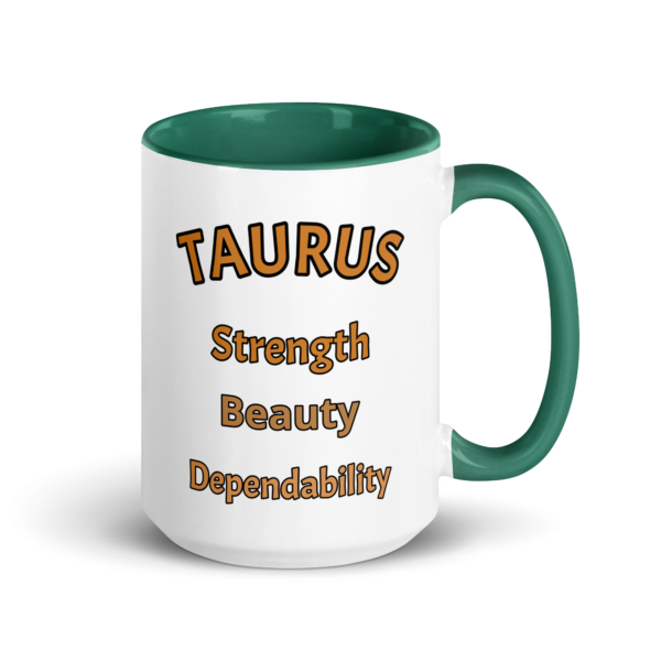 Taurus Gold Bull Mug with Color Inside - Image 8