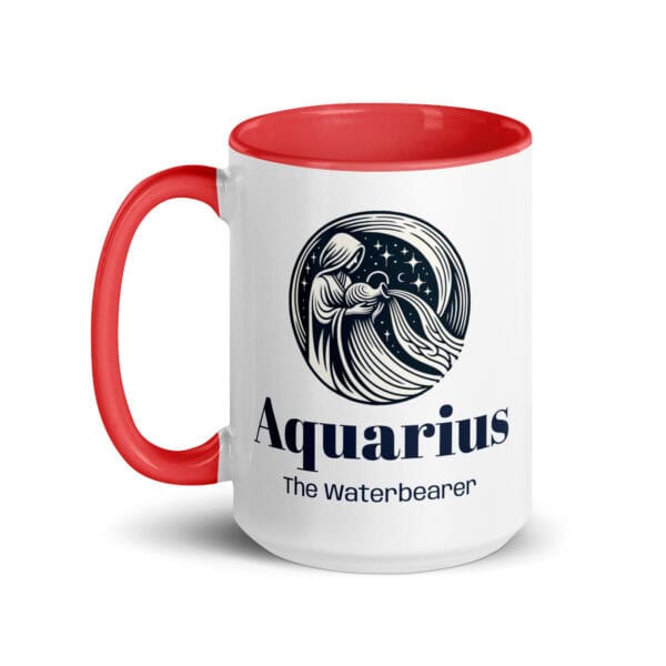 Aquarius Water Bearer Mug with Color Inside - Image 3