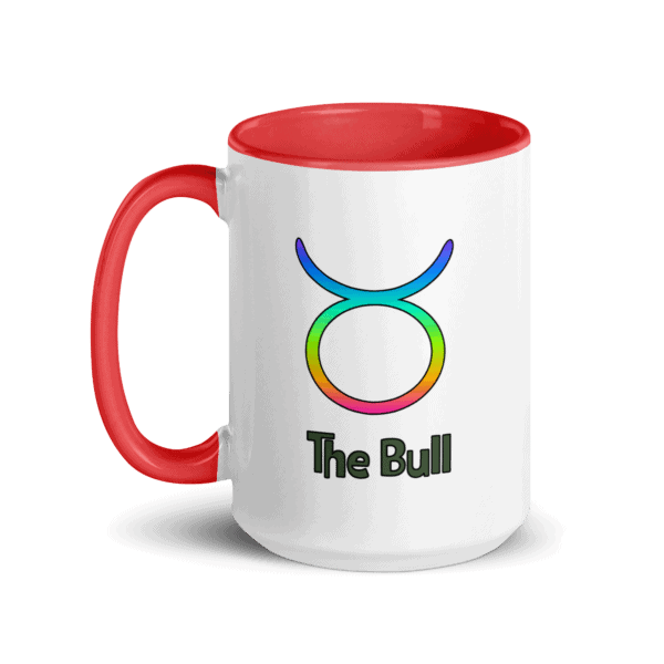 Taurus White Sun Sign Mug - Image 3