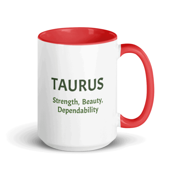 Taurus White Sun Sign Mug - Image 6