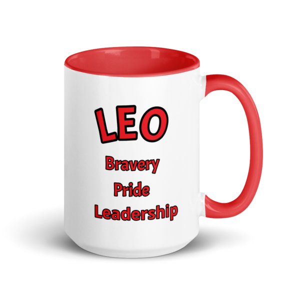 Leo Bravery White Mug - Image 4
