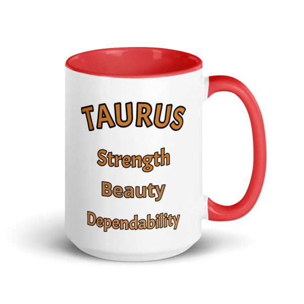 Taurus Gold Bull Mug with Color Inside - Image 7