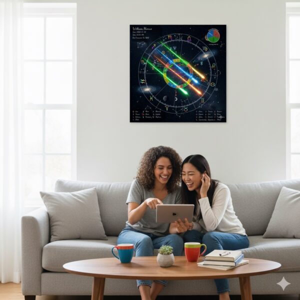 Neon Stars Personalized Wall Metal Art